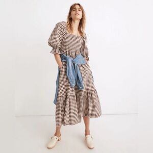 Madewell Gingham Midi-Dress
